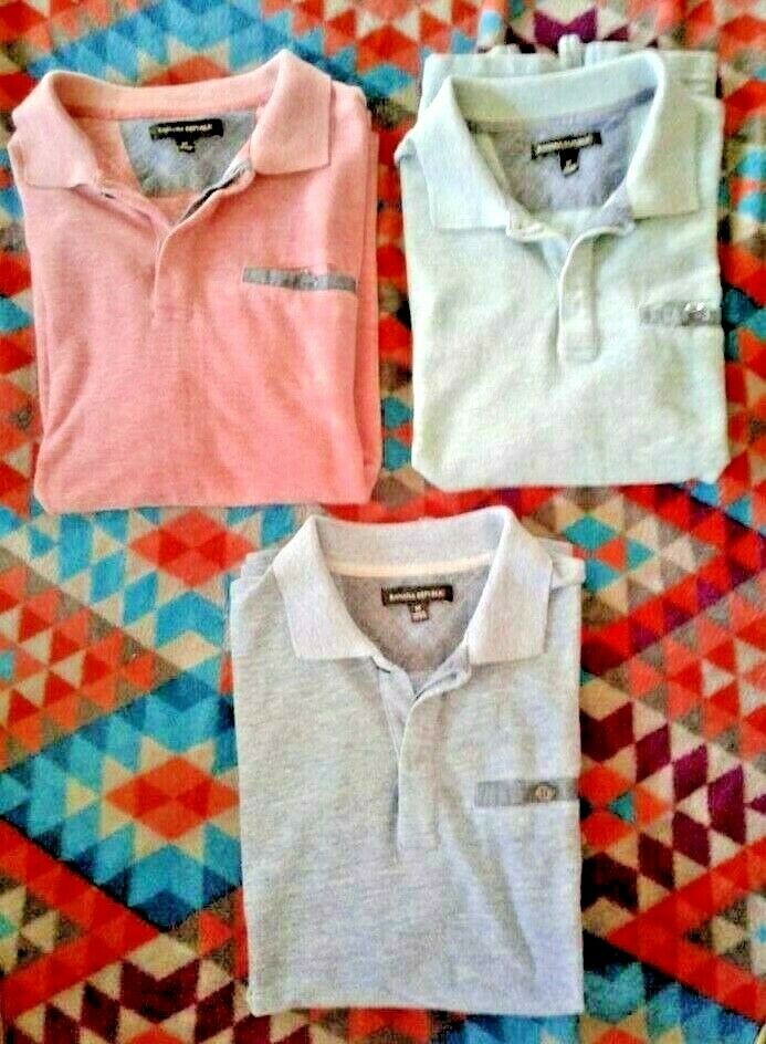 mens Banana Republic lot of 3 polos size medium