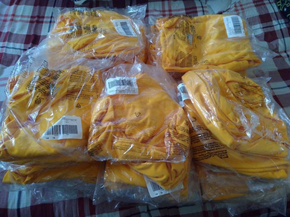 lot of 50 holloway gold/yellow men's sleeveless T shirts various sizes dry-excel