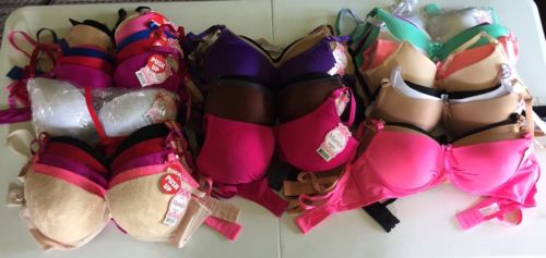 Mamia Bras Underwire Push Up New Wholesale Lot - B and C - Lot of 35 Assorted