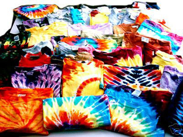 WHOLESALE LOT 100 YOUTH Hand-dyed Tie Dye T-Shirts YXS YS YM YL YXL