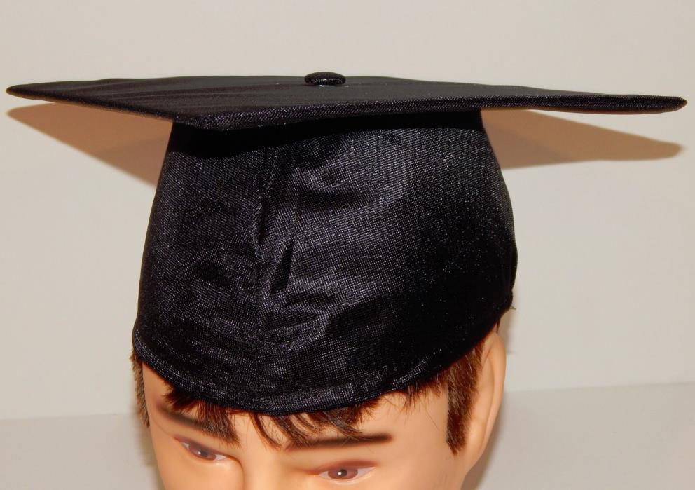 Lot Of 72 Gaspard Black Shiny Graduation Cap Hats School