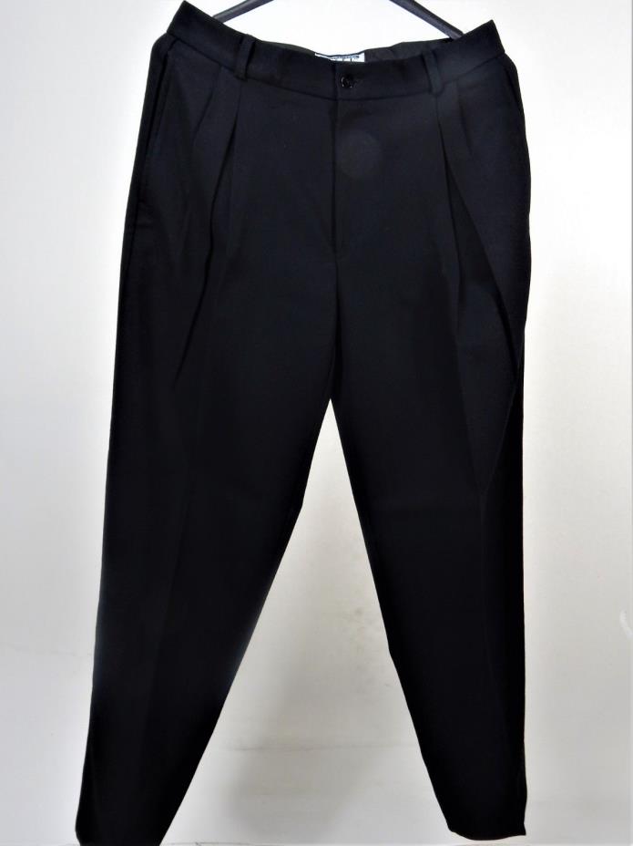 Vintage Men's International Male Pleated Dress Pants Black Never Worn Waist 32