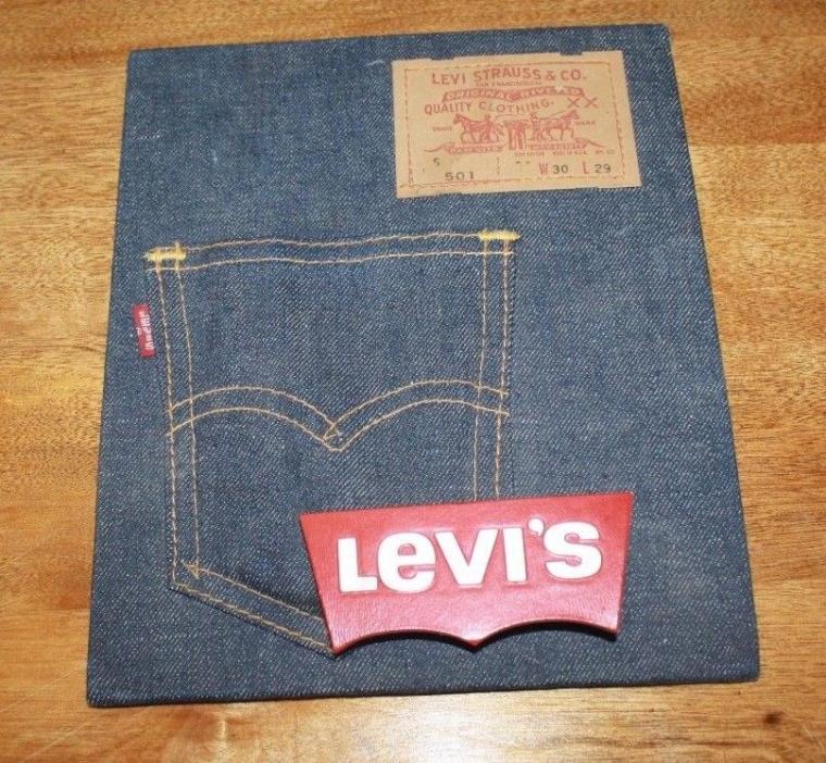 VINTAGE LEVI STRAUSS COUNTER TOP BIG E ADVERTISING PIECE FREE SHIPPING