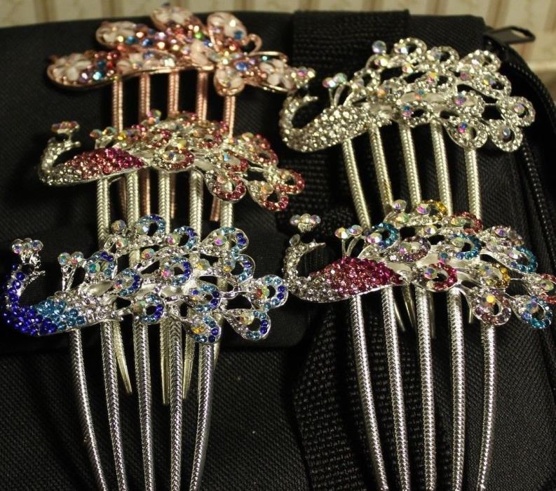 santa lot 6 pcs antique style decorative french twist hair comb