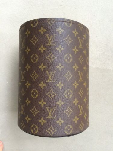 Louis Vuitton Extremely Rare wastebasket From 1970's desk set