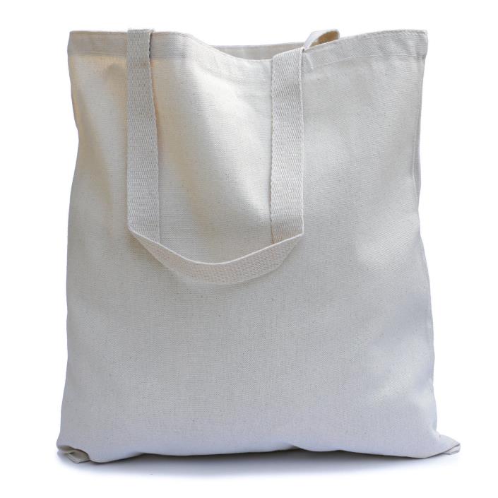 10 Large Natural Canvas Tote Bags - 12 Ounce Cotton Canvas - 16 x 15 inches