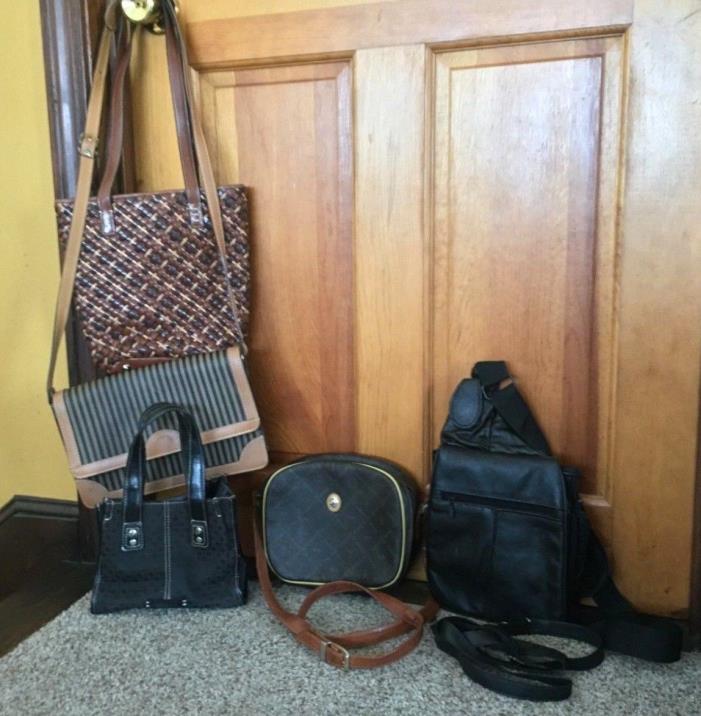 Lot of 5 -Small / Medium Handbag / Purses - R&J / Nine West / 8|8 / Claiborne et