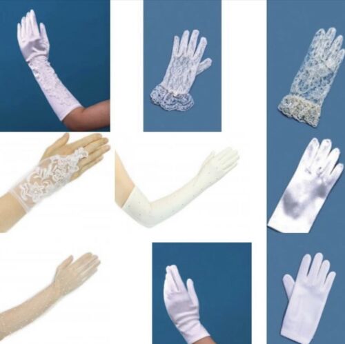 Gloves Ladies & Girls Wedding / Communion Wholesale Lot (53) Pairs White & Ivory