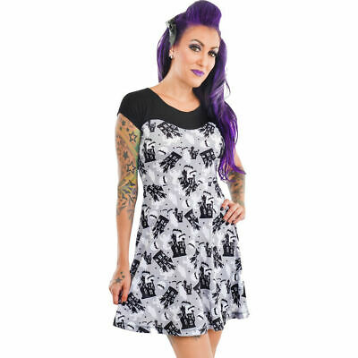Too Fast Haunted House Halloween Horror Vintage Dress Women's Rockabilly Pin-Up