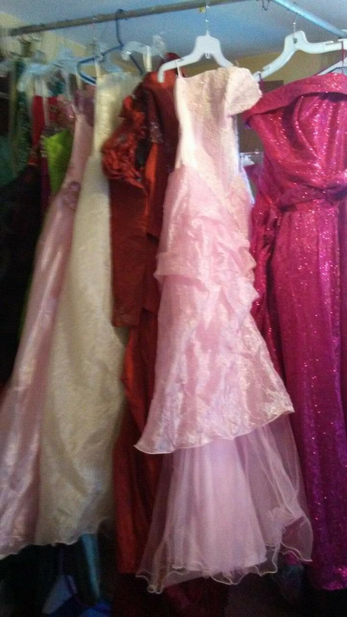 Lot of 10 wedding prom anniversary. Dresses