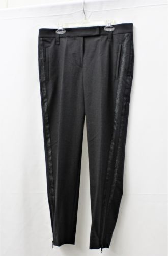 Brunello Cucinelli Metallic Leg Striped Knit Dress Pants Size 42/6US