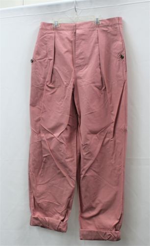 Silk Faille High-Waist Pants Pink Size 6