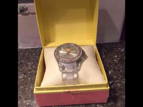 Yellow and Pink Bling Watch-Needs Batteries
