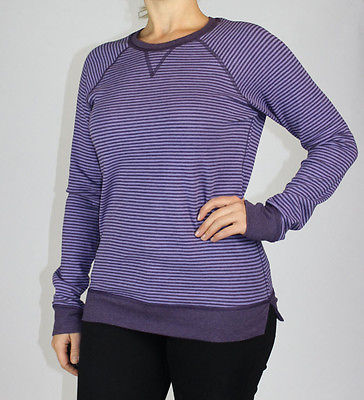 Lululemon Open Your Heart Long Sleeve II size 4 Deep Zinfandel Stripe NWT Purple