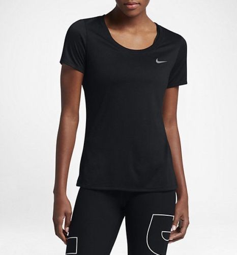 Nike Dry Women's Legend Scoop Neck Training Top (Sz LARGE) Black 903112 Nwts