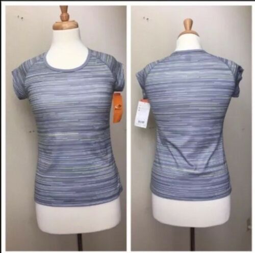 Champion Women's DuoDry Semi-Fitted Workout Short Sleeve Slate Blue T-shirt XS