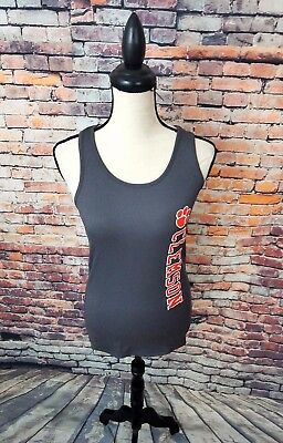 NWOT Under Armour Heatgear Grey CLEMSON TIGERS Fitted Athletic Tank Top Sz M