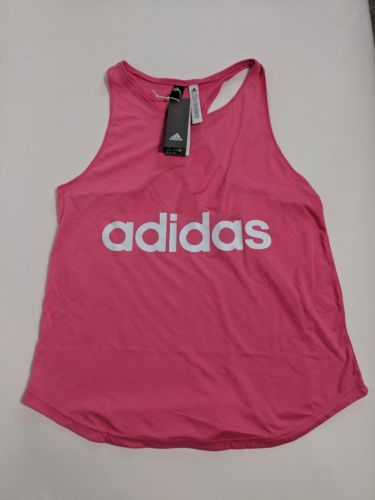 Adidas Womens Large Essential Linear Tank Top Real Pink NWT