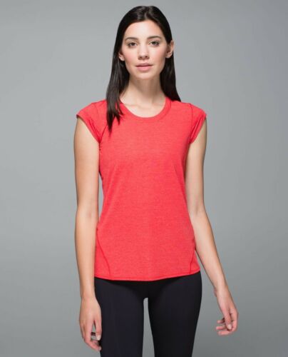 Lululemon Pedal To The Metal Short Sleeve Top Heathered Alarming Silverescent 6