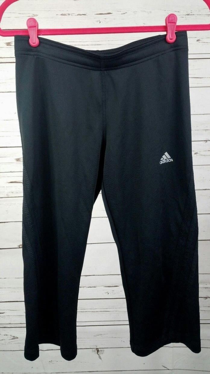 WOMEN'S ADIDAS BLACK CAPRI LEGGINGS SIZE SMALL WORKOUT RUNNING YOGA PANTS