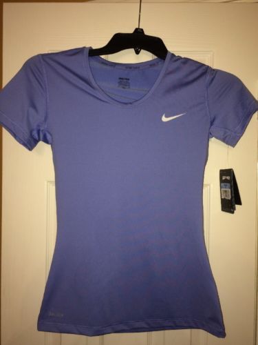 Size M Nike Pro Women's NWT DRI FIT Training Short Sleeve Shirt 725745 486