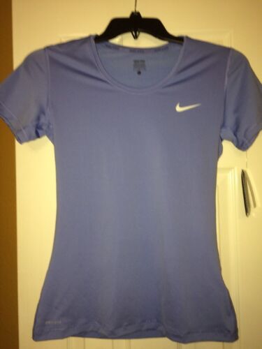 Size L Nike Pro Women's NWT DRI FIT Training Short Sleeve Shirt 725745 486