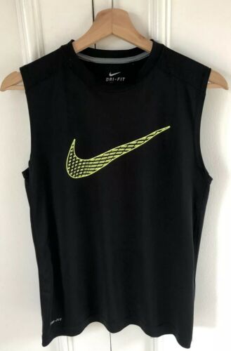 Nike Dri Fit Sleeveless Black Mesh Shirt Athletic Top Women’s Size Large