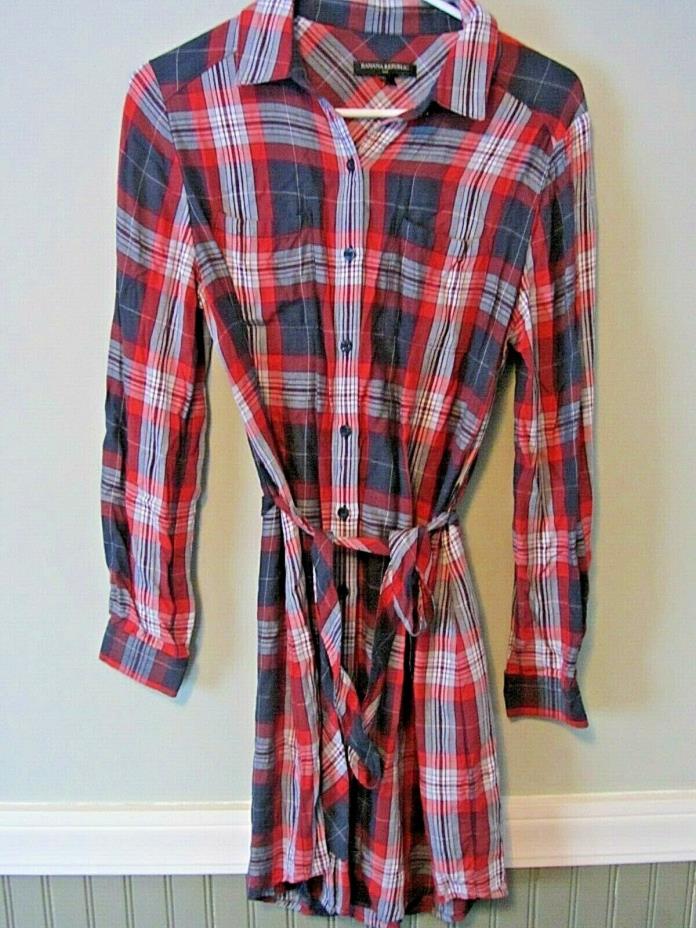 Women  Banana Republic Plaid Dress - Size 6