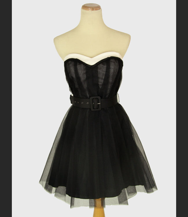 New Jovani black Strapless Formal Cruise Summer $350 Dress Size 4 Bubble Prom