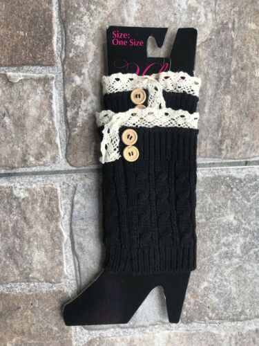 Black Knit leg warmers Boot