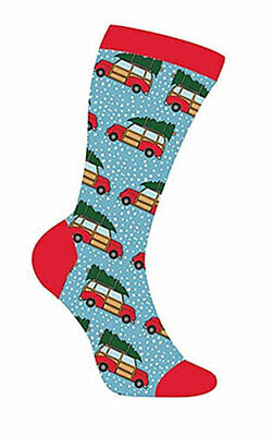 Retro Truck Sox Women'S Christmas Holiday Themed Crew Socks