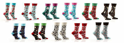 Yo Sox Women's Christmas Themed Crew Socks -