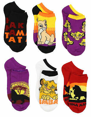 The Lion King Teen Womens 6 pack Socks (Big Kid/Adult) 9683FH