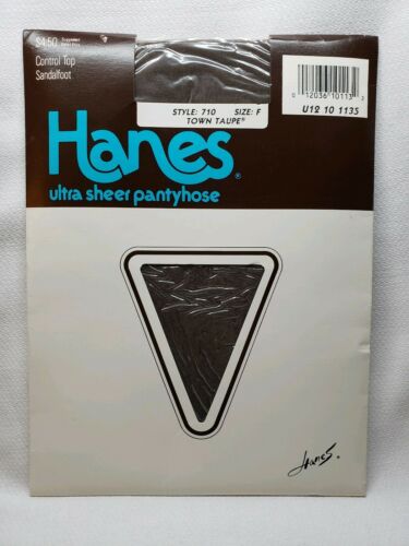 Hanes Ultra Sheer Control Top  Pantyhose Size F Style 710 Town Taupe