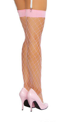 One Size Fits Most Womens Thigh High Open Fishnet Stocking