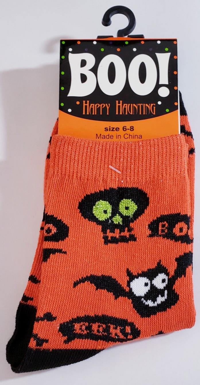 Halloween Socks Ladies Size 6-8 and 9-11 (Skull, Bat, Boo, Eek)