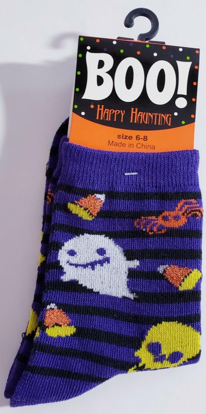 Halloween Socks Ladies Size 6-8 and 9-11 (Purple,Skulls,Ghosts,Spider,Candycorn)