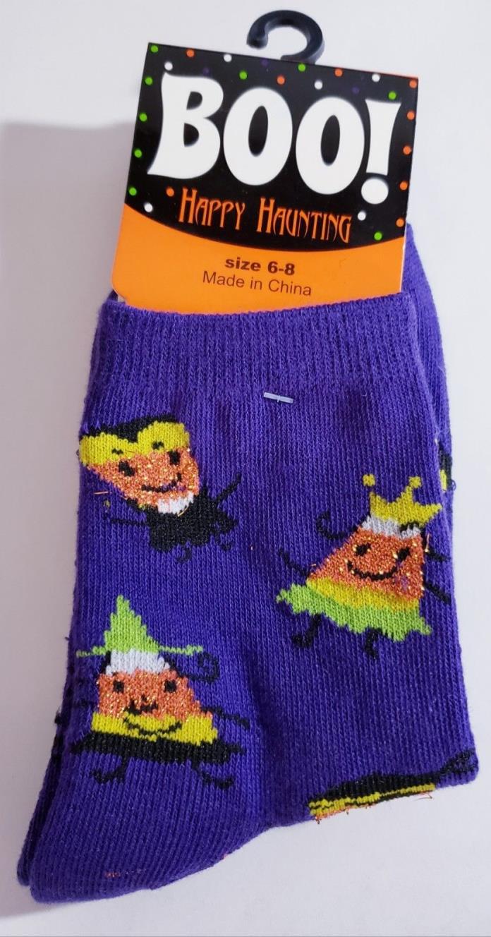 Halloween Socks Ladies Size 6-8 and 9-11 (Candy Corn People)
