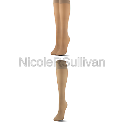 MediPeds Women's Mild Compression Support Knee High Socks, 1 Pair Beige 7-10