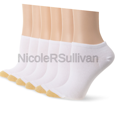 Gold Toe Women's 6 Pack Jersey Socks White Shoe Size: 6-9