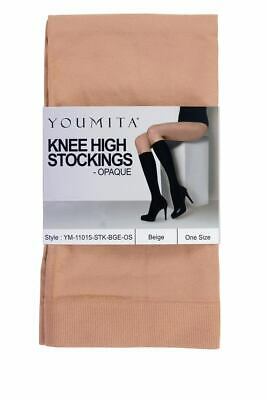 Ladies knee high opaque non-run stockings for everyday use