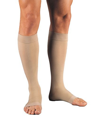 JOBST Relief Knee High 30-40 mmHg Compression Stockings, Open Toe, Medium, Beige