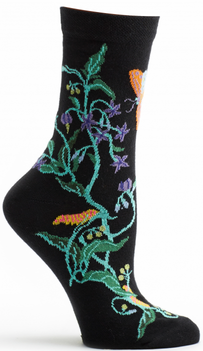Woody Nightshade Ozone Trouser Crew Socks Black New Women Size 9-11 Fashion