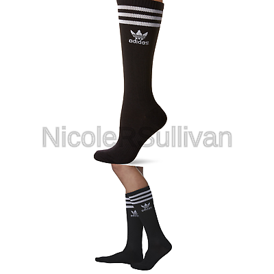 adidas Women's Originals Knee High Socks Black/White Medium