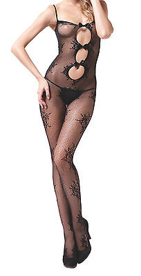 Classic Victorian Gothic Sheer Net Body Stocking with Temptation Zones Lingerie
