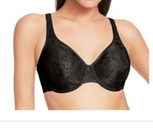 WACOAL 855244 Clear and Classic Full Coverage Underwire Bra 36D Lace Black