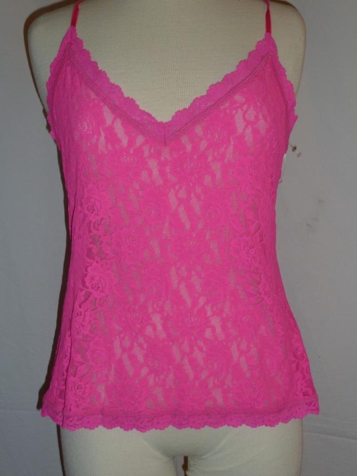 Hanky Panky Camisole Signature Lace Hot Pink Adjustable Straps L
