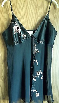 California Dynasty Black & Floral camisole  XL