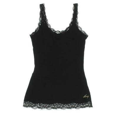 DKNY 7734 Womens Black Lace Trim Fitted V-Neck Camisole Top S BHFO
