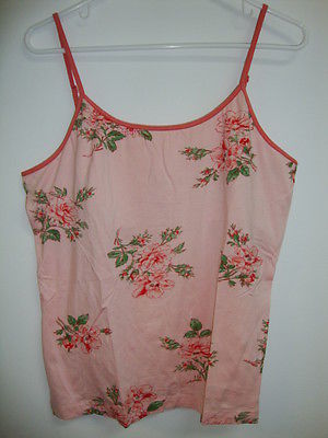 April Cornell New Pink Rose Camisole XL Extra Large Vintage Romantic Floral NWT